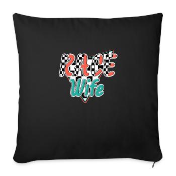 Race Wife - Sofa pillow with filling 45cm x 45cm - black - Front