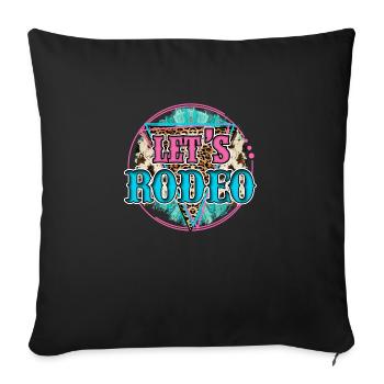 Lets Rodeo - Sofakissen mit Füllung 45 x 45 cm - Schwarz - Vorne