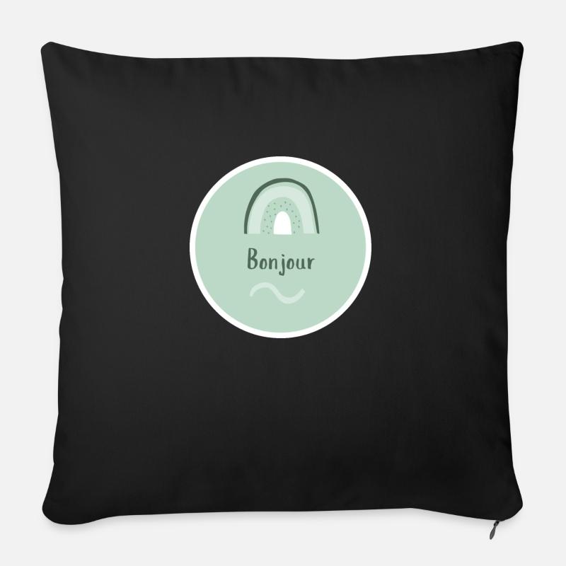 Bonjour - Sofakissen mit Füllung 45 x 45 cm - Schwarz