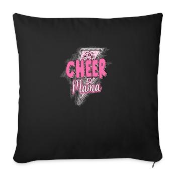 cheer mama - Sofa pillow with filling 45cm x 45cm - black - Front