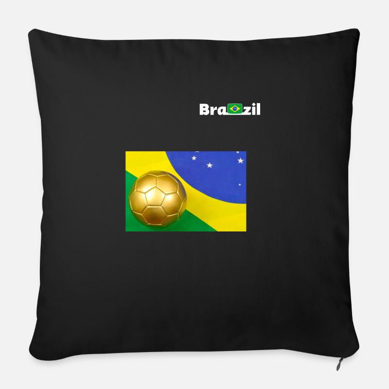 Brésil - Coussin et housse de 45 x 45 cm - noir