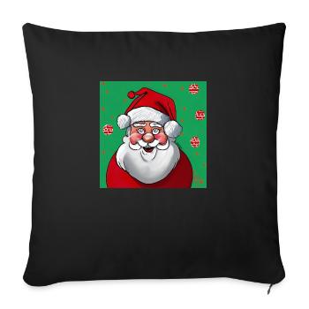 Santa Claus - Sofa pillow with filling 45cm x 45cm - black - Front