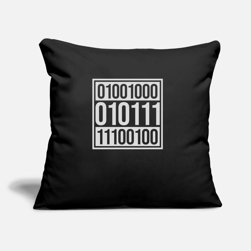 Langage de programme de code binaire Coussin et housse de 45 x 45 cm