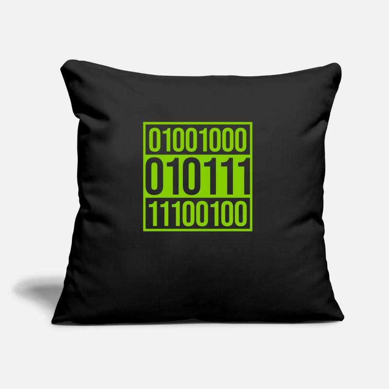 Langage de programme de code binaire Coussin et housse de 45 x 45 cm