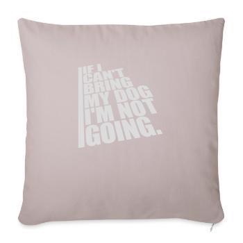 Citation Apportez mon chien - Coussin et housse de 45 x 45 cm - taupe clair - Devant