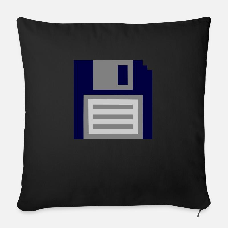 Diskette - Sofakissen mit Füllung 45 x 45 cm - Schwarz