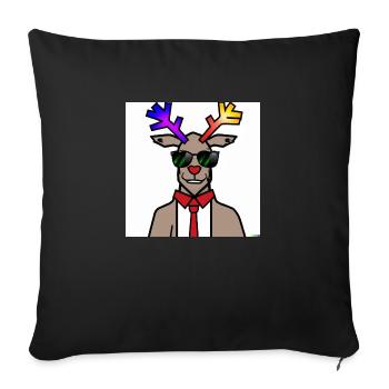 Ultra Cool Gigolo Christmas Reindeer - Sofa pillow with filling 45cm x 45cm - black - Front