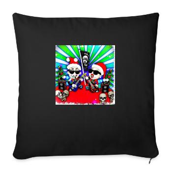 Christmas Elves Rocker - Sofa pillow with filling 45cm x 45cm - black - Front