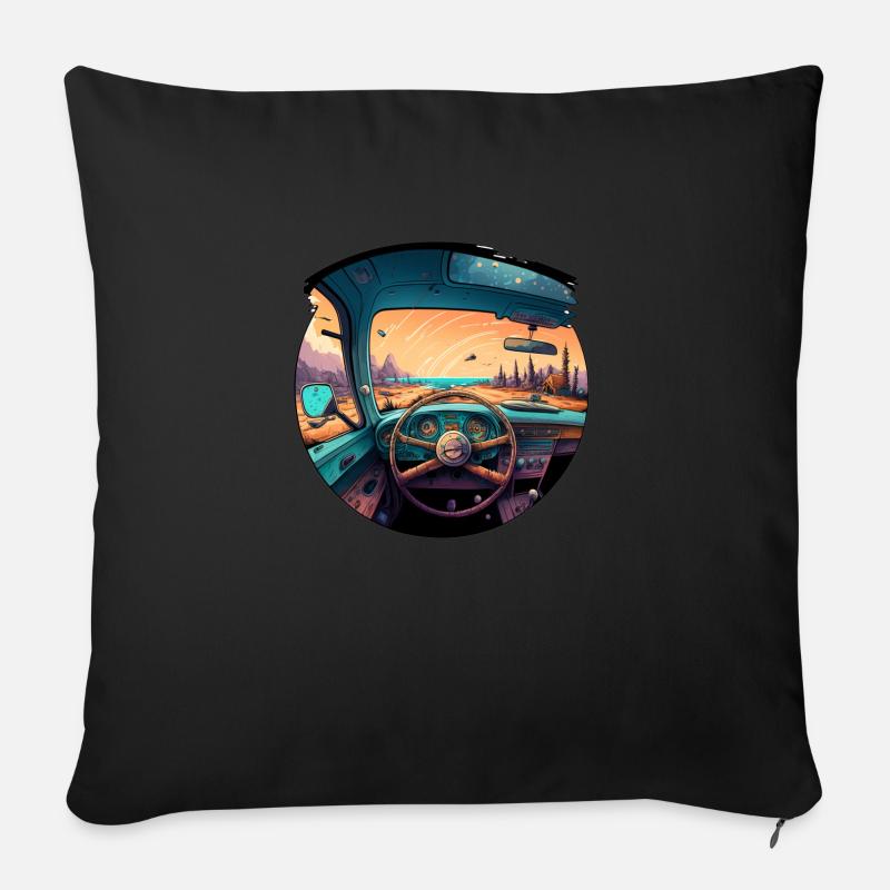 interior car dashboard - Sofakissen mit Füllung 45 x 45 cm - Schwarz