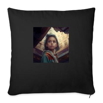 i can see you - Sofa pillow with filling 45cm x 45cm - black - Front