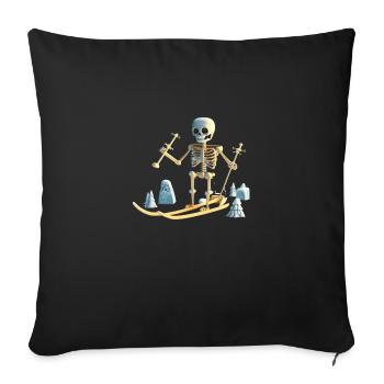 Eat Sleep Snowboard Repeat - Sofa pillow with filling 45cm x 45cm - black - Front