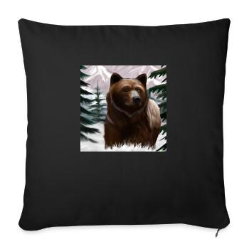 A brown bear in the rugged wilderness of Alaska - Sofa pillow with filling 45cm x 45cm - black - Front
