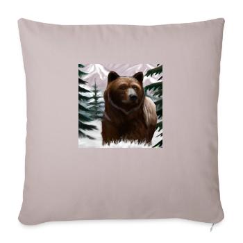 Ein brauner Bär in der Rauen Wildniss von Alaska - Sofakissen mit Füllung 45 x 45 cm - helles Taupe - Vorne