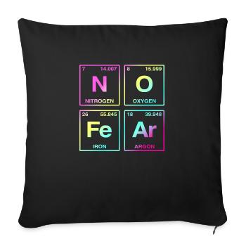 NO FEAR - with elements of the perdiode system - Sofa pillow with filling 45cm x 45cm - black - Front