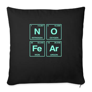 NO FEAR - with elements of the perdiode system - Sofa pillow with filling 45cm x 45cm - black - Front