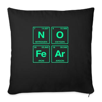 NO FEAR - with elements of the perdiode system - Sofa pillow with filling 45cm x 45cm - black - Front