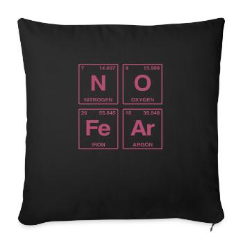 NO FEAR - with elements of the perdiode system - Sofa pillow with filling 45cm x 45cm - black - Front