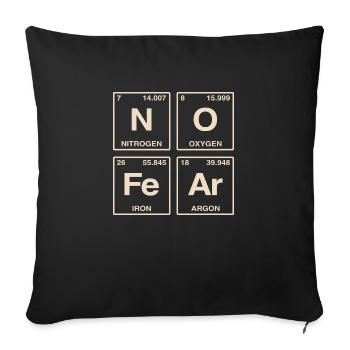 NO FEAR - with elements of the perdiode system - Sofa pillow with filling 45cm x 45cm - black - Front
