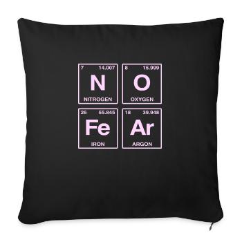 NO FEAR - with elements of the perdiode system - Sofa pillow with filling 45cm x 45cm - black - Front