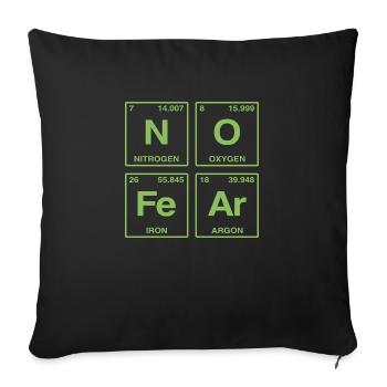 NO FEAR - with elements of the perdiode system - Sofa pillow with filling 45cm x 45cm - black - Front