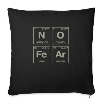 NO FEAR - with elements of the perdiode system - Sofa pillow with filling 45cm x 45cm - black - Front