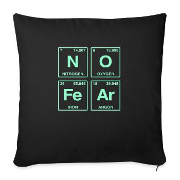 NO FEAR - with elements of the perdiode system - Sofa pillow with filling 45cm x 45cm - black - Front