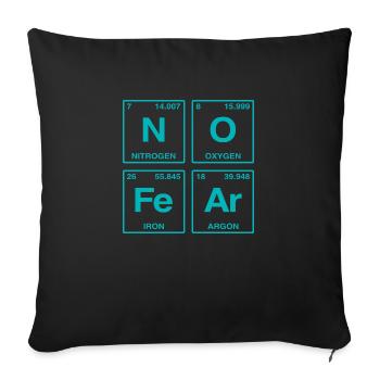 NO FEAR - with elements of the perdiode system - Sofa pillow with filling 45cm x 45cm - black - Front