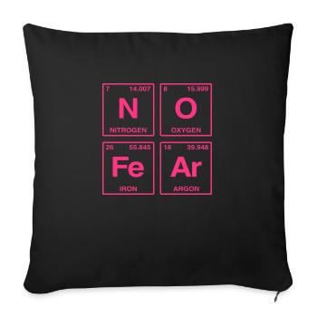 NO FEAR - with elements of the perdiode system - Sofa pillow with filling 45cm x 45cm - black - Front