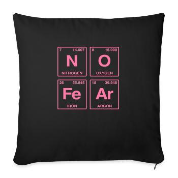NO FEAR - with elements of the perdiode system - Sofa pillow with filling 45cm x 45cm - black - Front