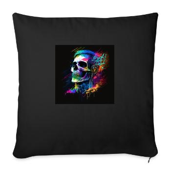 Goa Skull - Sofakissen mit Füllung 45 x 45 cm - Schwarz - Vorne