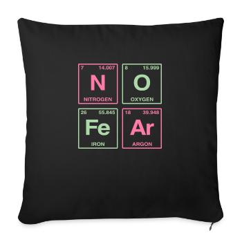 NO FEAR - avec des éléments du système de perdiode - Coussin et housse de 45 x 45 cm - noir - Devant