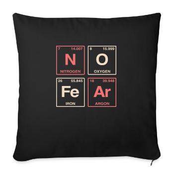 NO FEAR - avec des éléments du système de perdiode - Coussin et housse de 45 x 45 cm - noir - Devant