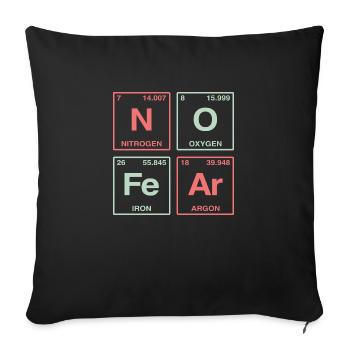 NO FEAR - avec des éléments du système de perdiode - Coussin et housse de 45 x 45 cm - noir - Devant