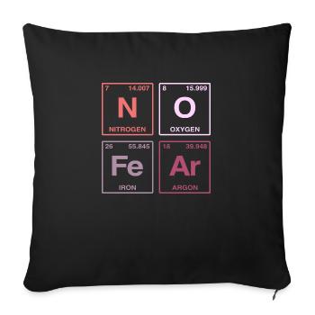 NO FEAR - avec des éléments du système de perdiode - Coussin et housse de 45 x 45 cm - noir - Devant