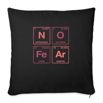 NO FEAR - avec des éléments du système de perdiode - Coussin et housse de 45 x 45 cm - noir - Devant