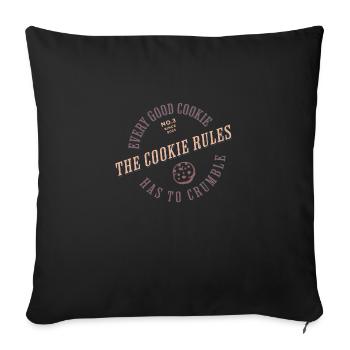 The Cookie Rules - Cookie Rules - Gift - Sofa pillow with filling 45cm x 45cm - black - Front