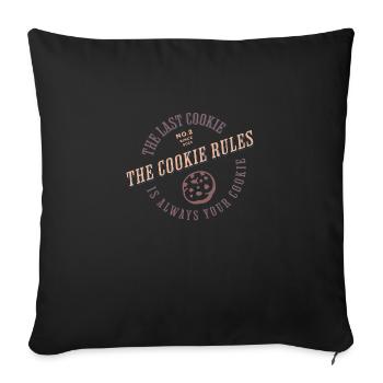 The Cookie Rules - Cookie Rules - Gift - Sofa pillow with filling 45cm x 45cm - black - Front