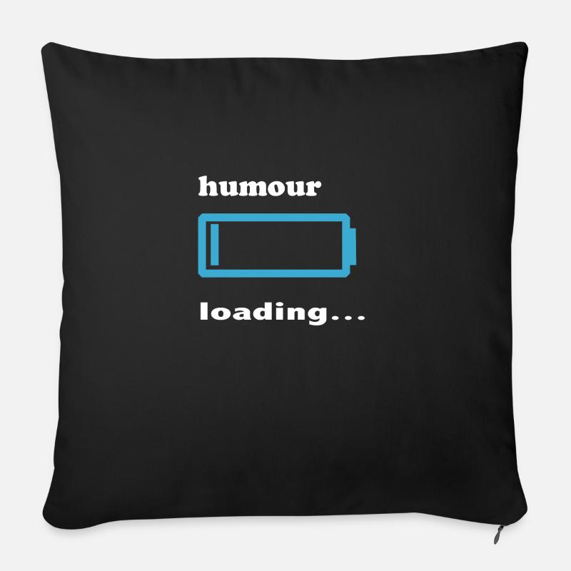 Humour... - Coussin et housse de 45 x 45 cm - noir