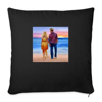 Beach Bliss - Sofa pillow with filling 45cm x 45cm - black - Front