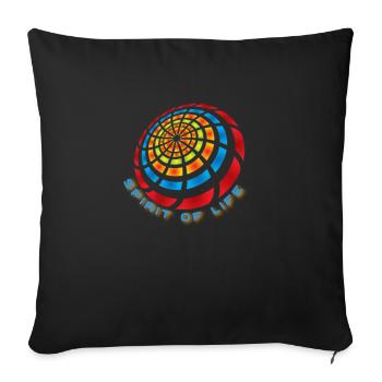 Spirit of Life - Sofakissen mit Füllung 45 x 45 cm - Schwarz - Vorne