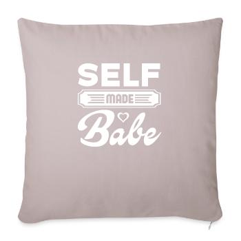 Self Made Babe - Sofa pillow with filling 45cm x 45cm - light taupe - Front