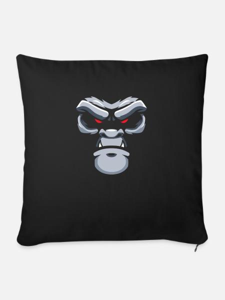 Gorilla-Face - Sofakissen mit Füllung 45 x 45 cm - Schwarz