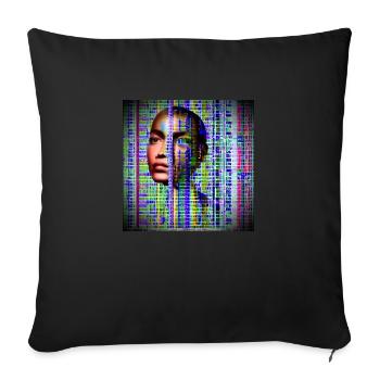 Artificial Intelligence - Sofa pillow with filling 45cm x 45cm - black - Front