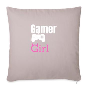Gamer Girl - Coussin et housse de 45 x 45 cm - taupe clair - Devant