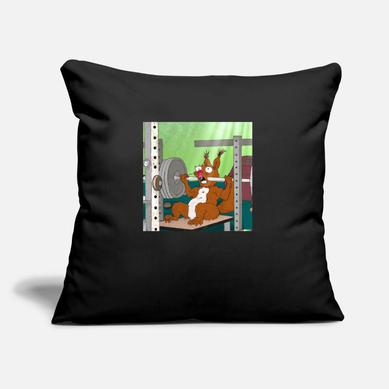 SQRRLD - Squirrel's Bench Press Accident Sofakissen mit Füllung 45 x 45 cm