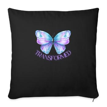 Butterfly Transformed (Schmetterling) - Sofakissen mit Füllung 45 x 45 cm - Schwarz - Vorne