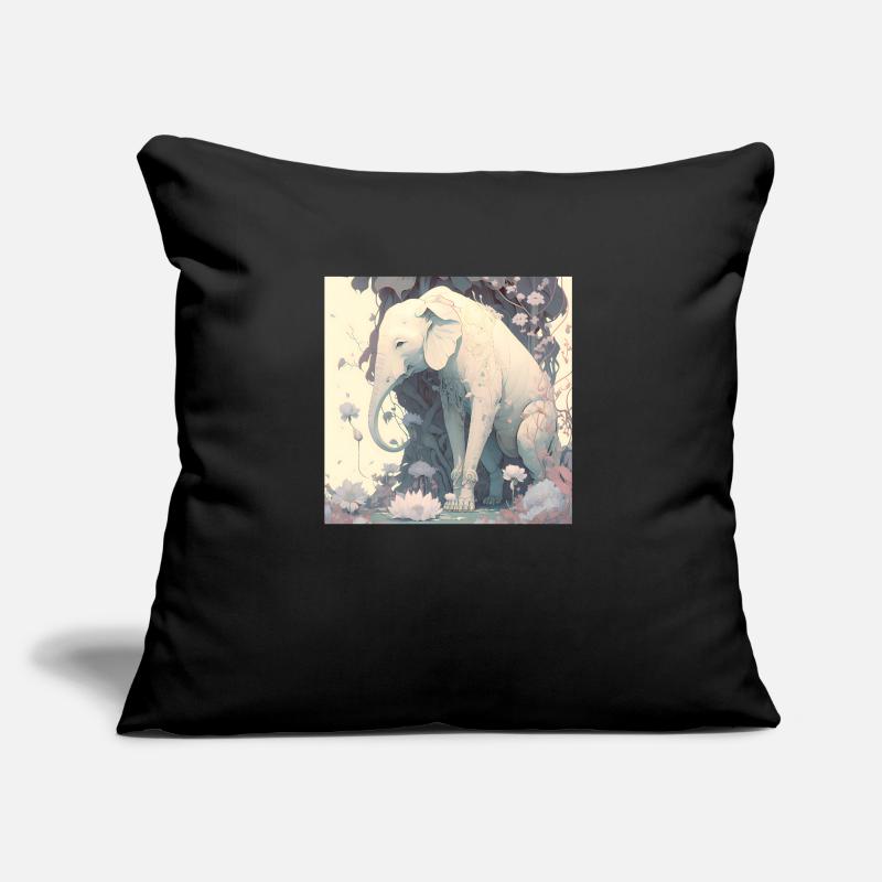 en harmonie avec l’éléphant de la nature Coussin et housse de 45 x 45 cm