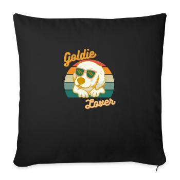 Golden Retriever Goldie Lover - Sofakissen mit Füllung 45 x 45 cm - Schwarz - Vorne