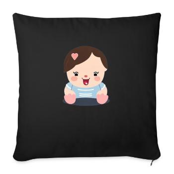 Baby - Sofakissen mit Füllung 45 x 45 cm - Schwarz - Vorne
