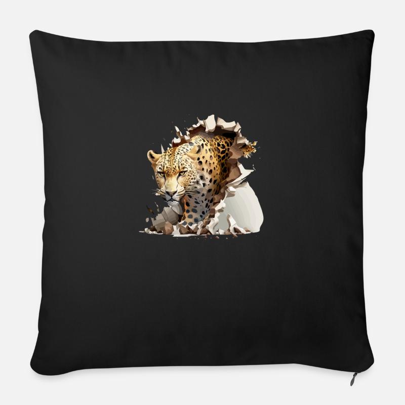 Der Leopard - Sofakissen mit Füllung 45 x 45 cm - Schwarz